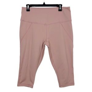 Zella High Waist Bike Shorts Pink Size XL Long Inseam